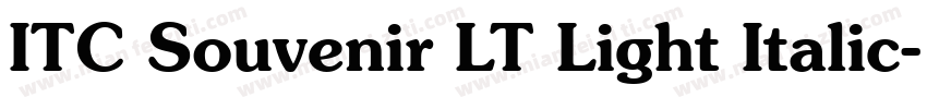 ITC Souvenir LT Light Italic字体转换